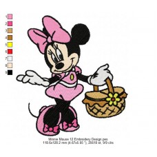 Minnie Mouse 12 Embroidery Design